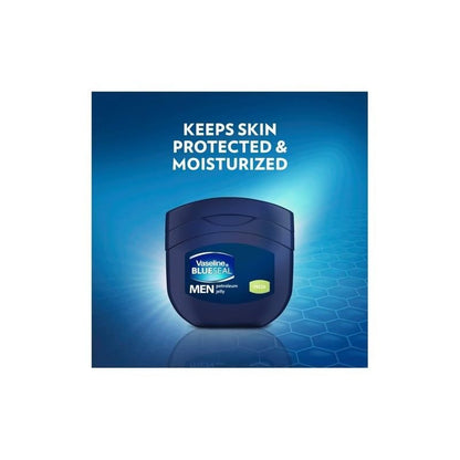 Vaseline Men's Fresh Blue Seal Petroleum Jelly, 250ml - Paraben-Free Dry Skin Whole Body Moisturizer