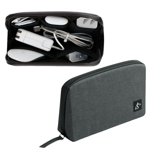 Small Electronics Organizer Travel Case, Cord and Cable Tech Bag Pouch