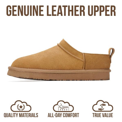 Project Cloud 100% Genuine Leather Micro Boots for Women – Water Resistant Womens Boots with Memory Foam Insole – Slip On Fall Shoes for Women 2025 for All-Day Comfort (HIPSTER,CHSTNUTSDE,8)