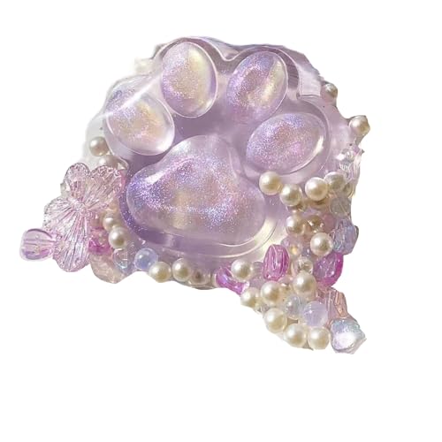 Cat Paw Themed Squeeze Gadget Plastic Flexible Sensory Fidget Purple