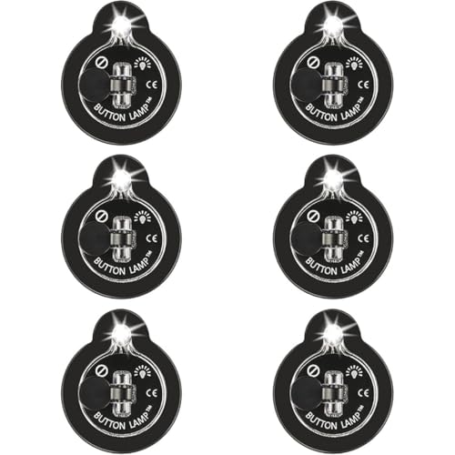 Panther Vision Button LAMP Adhesive LEDs Light Package - Lightweight, Ultra Small, Ultra Bright LED Utility Lights (6 Pack)