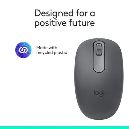 Logitech M196 Bluetooth Wireless Mouse, Compact and Portable Mouse for Laptops, Tablets and More, 12-Month Battery, Smooth Tracking, Compatible with PC and Mac, Windows and macOS - Graphite