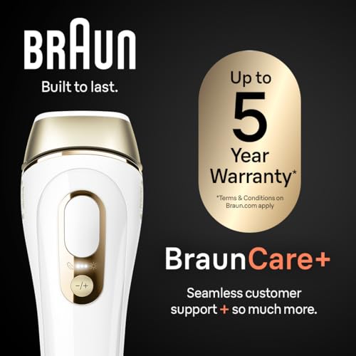 Braun IPL, Silk·Expert Pro 5, IPL Hair Removal for Women and Men, Permanent Laser Hair Reduction At-Home, 2 Heads, Pouch, IPL5137