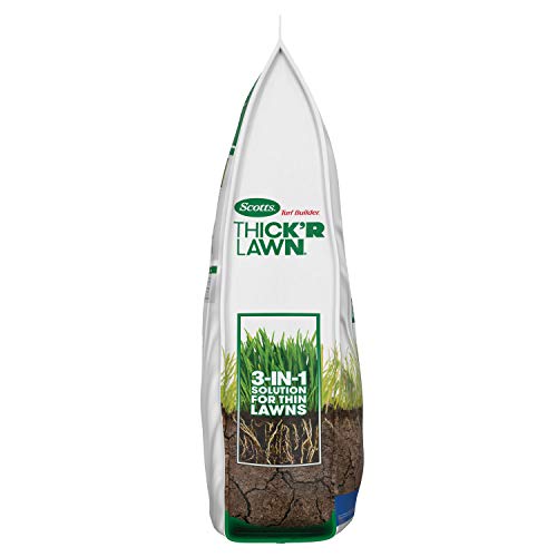 Scotts Turf Builder THICK'R LAWN Grass Seed, Fertilizer, and Soil Improver for Sun & Shade, 4,000 sq. ft., 40 lbs.
