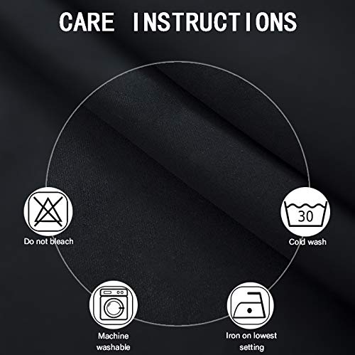 LEMOMO Blackout Curtains 52 x 84 inches Long Black Curtains Set of 2 Panels Thermal Insulated Room Darkening Curtains for Bedroom