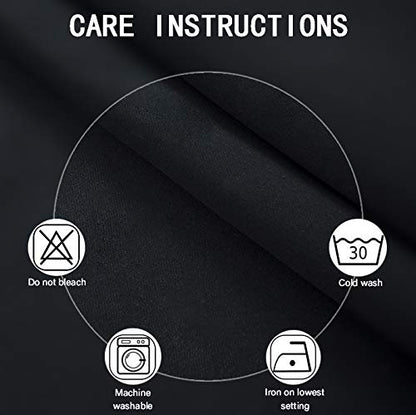 LEMOMO Blackout Curtains 52 x 84 inches Long Black Curtains Set of 2 Panels Thermal Insulated Room Darkening Curtains for Bedroom