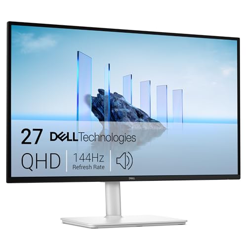 Dell 27 Plus QHD Monitor - S2725DSM - 27-inch QHD (2560x1440) 144Hz 1ms Display, 2 x 3W Speakers, HDMI/DisplayPort 1.4 Connectivity, Height/Tilt/Pivot/Swivel Adjustability, AMD FreeSync - Ash White