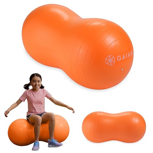 Gaiam Kids Peanut Ball Chair, Flexible Seating for Classroom (Orange)