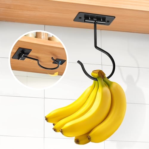 Fitnice Self Adhesive Banana Hook Under Cabinet Foldable Banana Hanger
