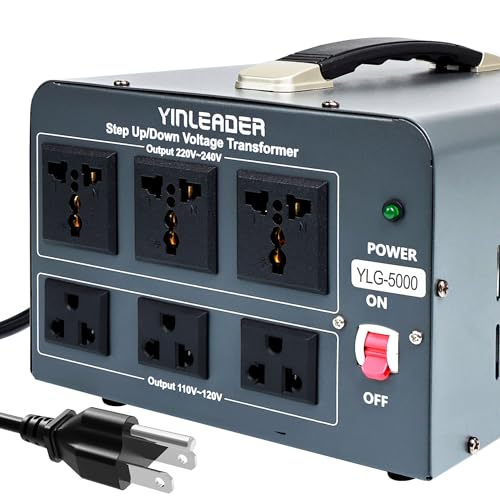 Yinleader 5000 Step Up/Down Transformer Converter 110/120Volt-220/240Volt