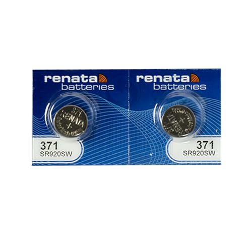 Renata 371 SR920SW Batteries - 1.55V Silver Oxide 371 Watch Battery (2 Count)