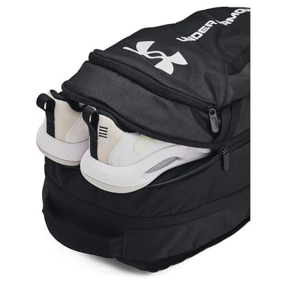 Under Armour Unisex Hustle 6.0 Backpack, 002 BLACK, OSFM