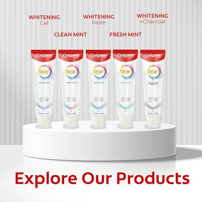 Colgate Total Plaque Pro Release Whitening Toothpaste Pack, Whitening Fluoride Toothpaste, Fights Plaque, Bad Breath, Tartar Buildup, and Helps Protect Teeth from Sensitivity, 2 Pack, 3.0 oz