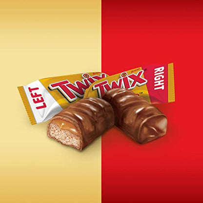TWIX Fun Size Caramel Cookie Milk Chocolate Bars Individually Wrapped Easter Basket Egg Stuffers Easter Candy, 10.83 Oz Bag
