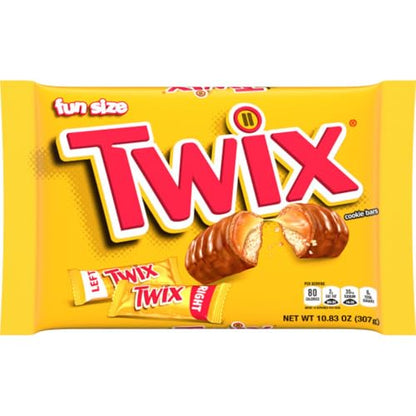 TWIX Fun Size Caramel Cookie Milk Chocolate Bars Individually Wrapped Easter Basket Egg Stuffers Easter Candy, 10.83 Oz Bag