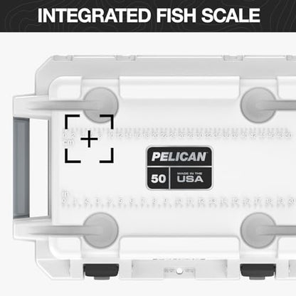 Pelican Elite 50 Quart Cooler (White/Grey)