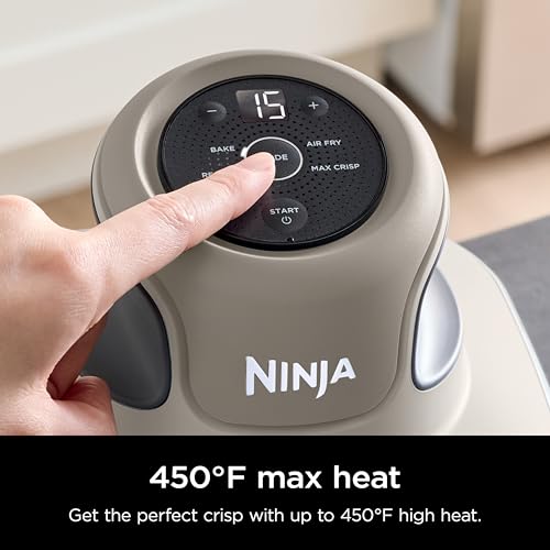 Ninja Crispi Air Fryer, Microwave, Freezer & Dishwasher Safe, Non Toxic Glass Portable Cooking System, 4 QT & 6 Cup Glass Containers with Storage Lids, Easy Meals, Air Fry, Bake, Stone, FN101ST
