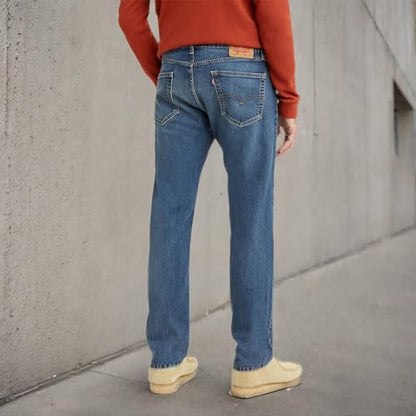 Levi's Men's 505 Regular Fit Jeans (Also Available in Big & Tall), Glowing-Medium Indigo, 38W x 32L