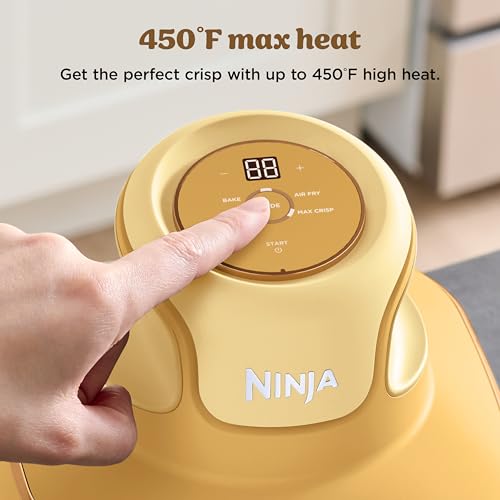 Ninja | Air Fryer | Crispi 4-in-1 Portable Cooking System | 4QT & 6 Cup Glass Containers, Crisper Plates & Storage Lids Included | Microwave, Freezer & Dishwasher Safe | Ginger Snap | FN101GD