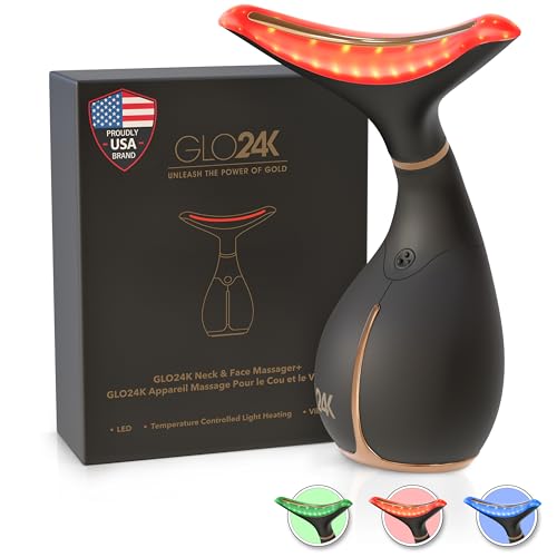 GLO24K LED Face Massager and Neck Wand - Beauty Skin Care Tool
