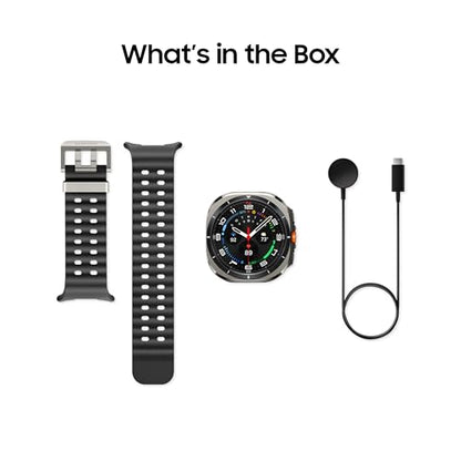 Samsung Galaxy Watch Ultra 47mm LTE AI Smartwatch w/Energy Score, Wellness Tips, Heart Rate Tracking, Sleep Monitor, Fitness Tracker, GPS, 2024,Titanium Silver [US Version, 1Yr Manufacturer Warranty]