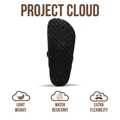 Project Cloud Genuine Leather Footbed Clogs for Women - Memory Foam Arch Support Slippers for Women - Trendy Slip-ons Women's Mules & Clogs Sandals (Benton, CHOCBRWNSUED, 10)