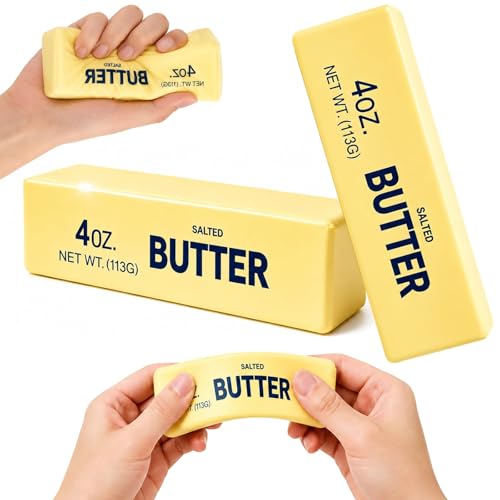 QHPOQU 2 Packs Slow Rising Squishy Butter Squeeze Toys Pack Sensory Stress Relief Squishies Soft & Stretchy Fidget Toys for Anxiety Relief Party Favors Squishy Butter