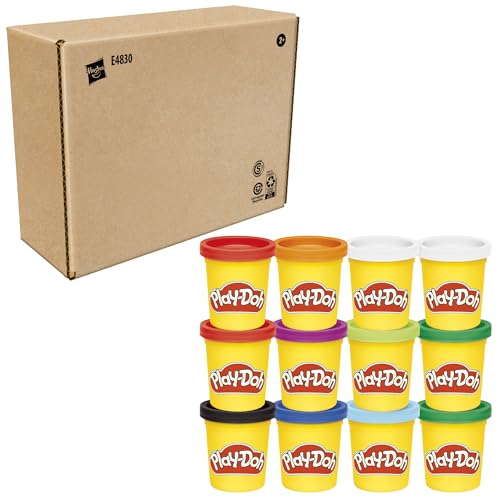 Play-Doh Jewel Colors Bulk 12-Pack of 4-Ounce Cans, Party Favors, Kids Arts & Crafts, Preschool Toys, Ages 2+ (Amazon Exclusive)