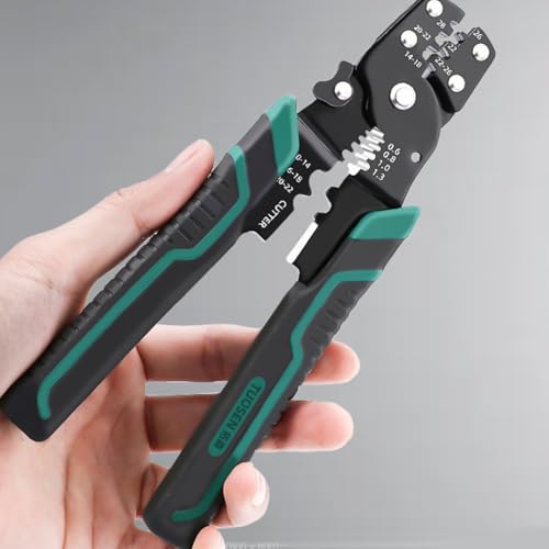 Wire Crimper Tool with Stripper Cutter, Crimping for Insulated/Bare/Heat Shrink connectors Multifunctional Crimping for 26-10 AWG Crimping tool LCS-C-1027
