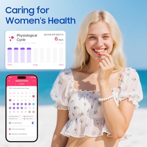 prxxhri 2026 Smart Ring New Health Tracker, IP68 Waterproof, iOS/Android Compatible, Sleep, Exercise & Health Monitoring, No Subscription, 5-Day Battery Life for Women & Men (Rose Gold, 7)