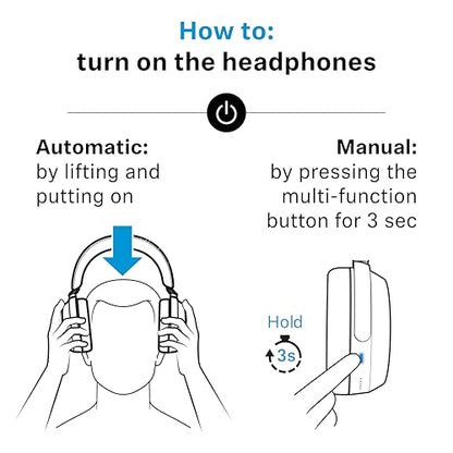 Sennheiser MOMENTUM 4 Wireless Headphones - Bluetooth Headset for Crystal-Clear Calls with Adaptive Noise Cancellation, 60h Battery Life, Lightweight Folding Design, Black
