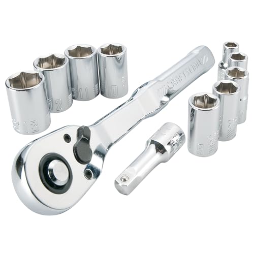 CRAFTSMAN Mechanics Tool Set, Metric, 1/4 Inch Drive, 11 Piece (CMMT34871)