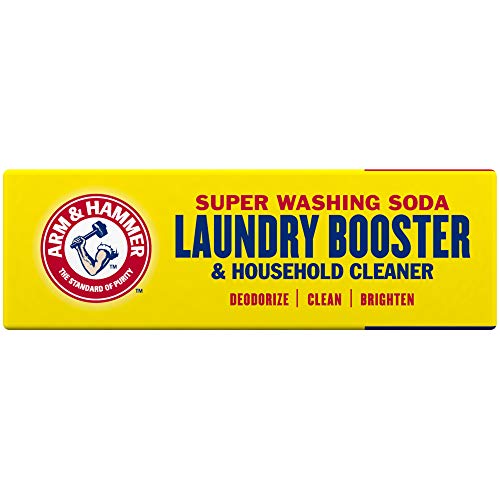 ARM & HAMMER Super Washing Soda Household Cleaner and Laundry Booster, 55 oz Box