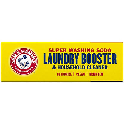 ARM & HAMMER Super Washing Soda Household Cleaner and Laundry Booster, 55 oz Box