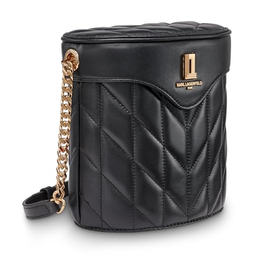 KARL LAGERFELD Paris Women's Crossbody, Black/Gold, One Size