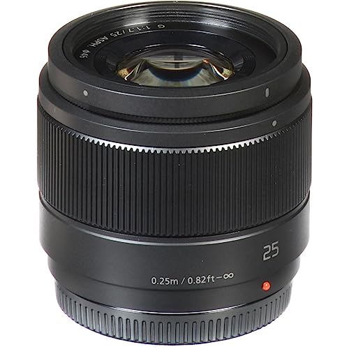 Panasonic LUMIX G Lens, 25mm, F1.7 ASPH, Mirrorless Micro Four Thirds, H-H025K (USA Black)
