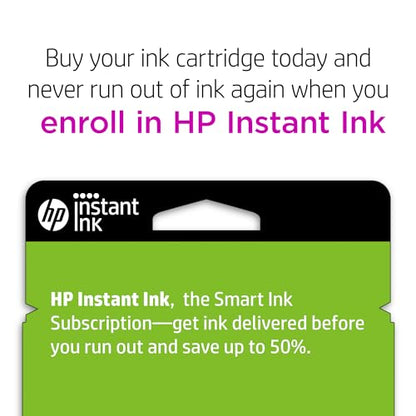 HP 67XL Black High-yield Ink Cartridge | Works with HP DeskJet 1255, 2700, 4100 Series, HP ENVY 6000, 6400 Series | Eligible for Instant Ink | One Size | 3YM57AN