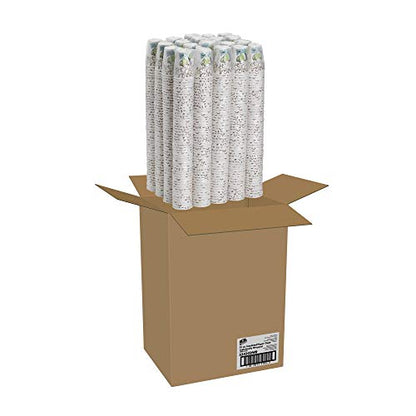 Dixie PerfecTouch 12 oz Paper Coffee Cups By GP PRO, Coffee Haze Design, 1000 Count (Individually Wrapped Disposable Cups), 5342CDWR