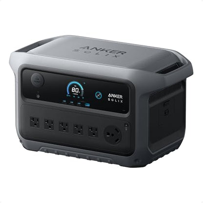Anker SOLIX C2000 Gen 2 Portable Power Station, 2,048Wh, 2,400W, Camping | 2,048Wh LiFePO4 Battery, Full Charge in 58 Min, 2,400W (Peak 4,000W) Solar Generator for USP, Outdoor and Emergency Use