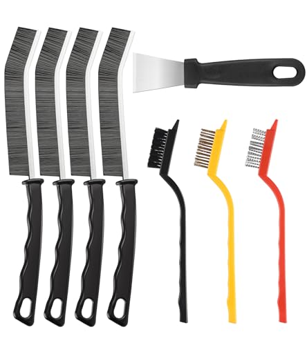 Crevice Cleaning Brush,8 Pcs Cleaning Supplies,Hard Bristle Crevice Cleaning Brush,Crevice Cleaning Brushes for Household Use Bathroom Tiles Kitchen Practical and Durable