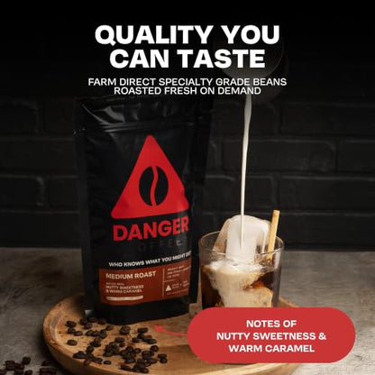 Danger Coffee Ground Mold Free Coffee by Dave Asprey | Medium Roast 10.9 oz