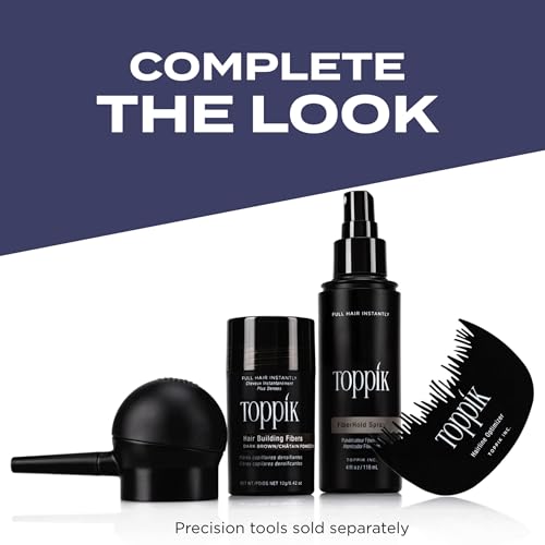 Toppik Hair Building Fibers, Medium Brown, 12g Fill In Fine or Thinning Hair, Instantly Thicker, Fuller Looking, 9 Shades for Men & Women, Keratin Protein Formula