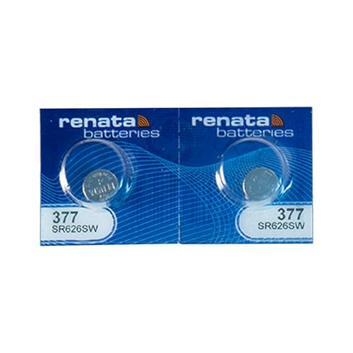 Renata Watch Battery 377 (Sr626Sw), Twin Pack