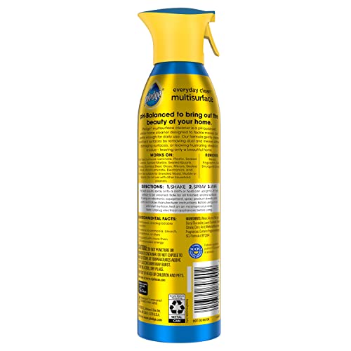 Pledge pH-Balanced Multisurface Spray, Everyday Cleaner, Rainshower Scent, 9.7oz (Pack of 3)