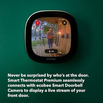 ecobee Smart Thermostat Premium with Smart Sensor and Air Quality Monitor - Programmable Wifi Thermostat - Works with Siri, Alexa, Google Assistant