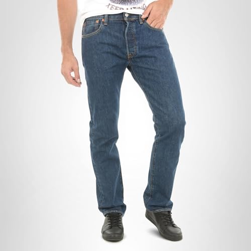 Levi's Men's 501 Original Fit Jeans (Also Available in Big & Tall), Dark Stonewash, 32W x 32L