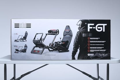 Next Level Racing F-GT Racing Simulator Cockpit. Formula and GT racing simulator cockpit compatible with Thrustmaster, Fanatec, Moza Racing on PC, Xbox and PS