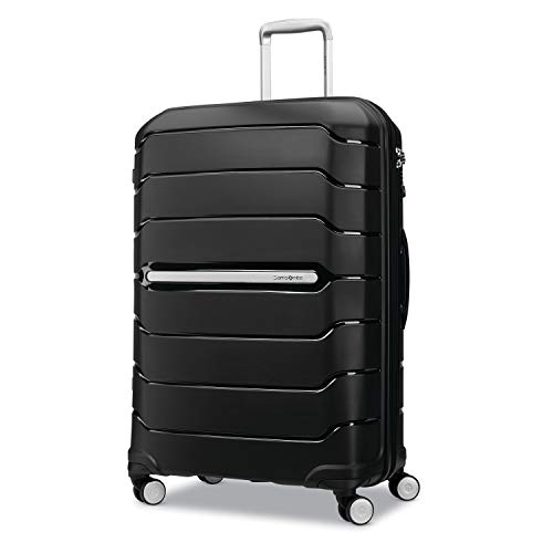 Samsonite Freeform Large Checked Luggage with Dual 360° Spinner Wheels - TSA Lock, Airline-Approved - Lightweight Durable Polypropylene Expandable Hardshell - Black