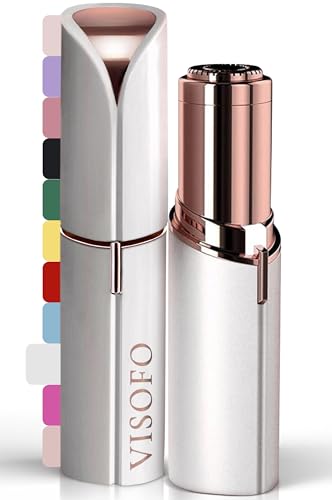 Flawless Facial Hair Removal for Women - Electric Razor Device, Small Dermaplaning Remover Tools Finishing Epilator Trimmer Face Dermaplane Shavers Beauty Gadgets Accessories by VISOFO (Coral)
