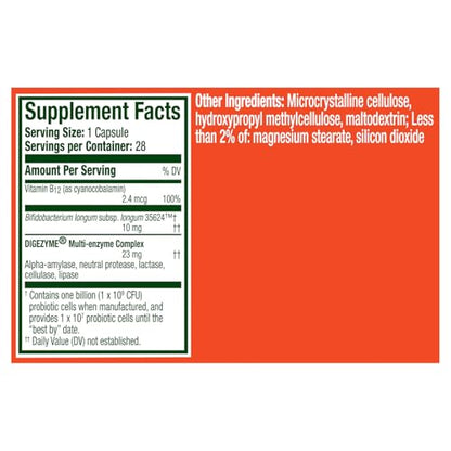 Align Probiotic Bloating Relief + Food Digestion, Probiotics for Women and Men, Promotes Digestive Health and Helps Support the Metabolism of Food*, 28 Capsules (Packaging May Vary)